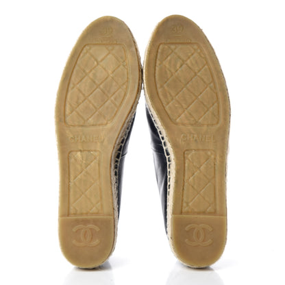 Chanel Lambskin CC Espadrilles 39 Dark Navy 5 of 10