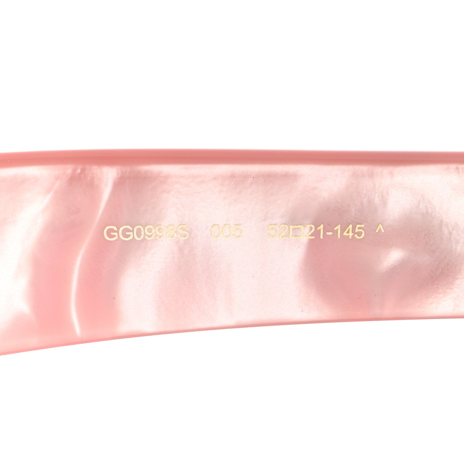 Gucci Rectangle 52mm Frame Sunglasses GG0998/S Black Pink 6 of 8