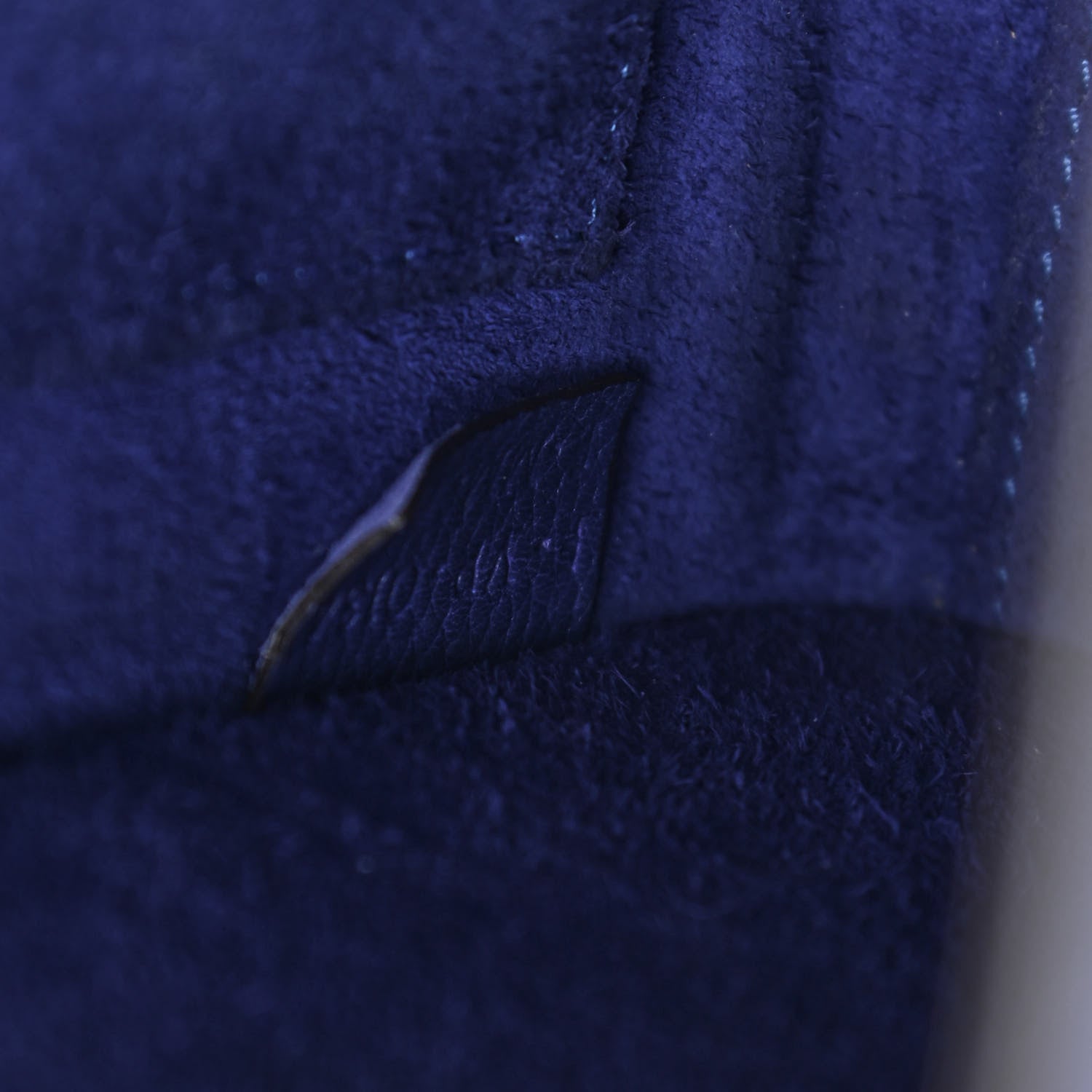 Celine Drummed Calfskin Nano Luggage Indigo 7 of 16