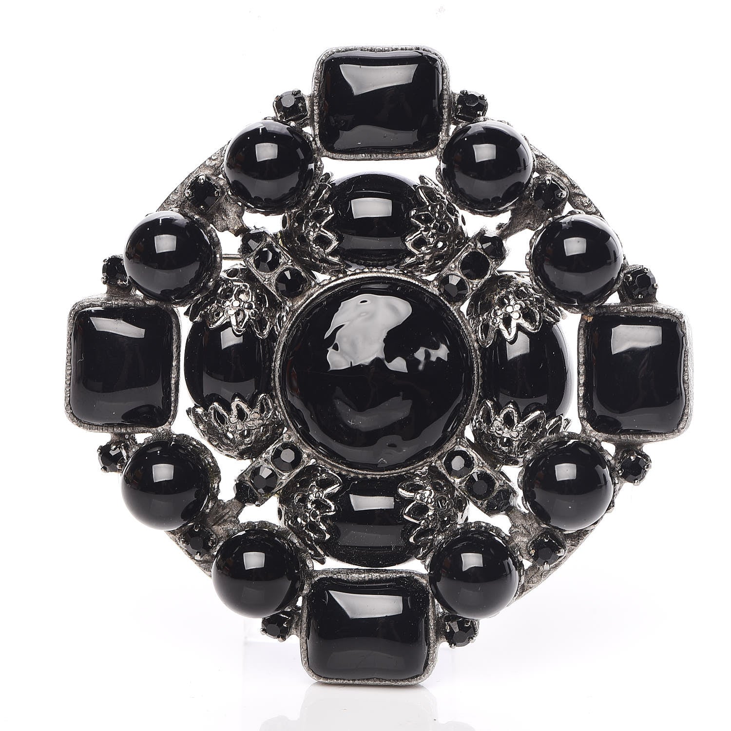 Chanel Enamel Brooch Black 1 of 4