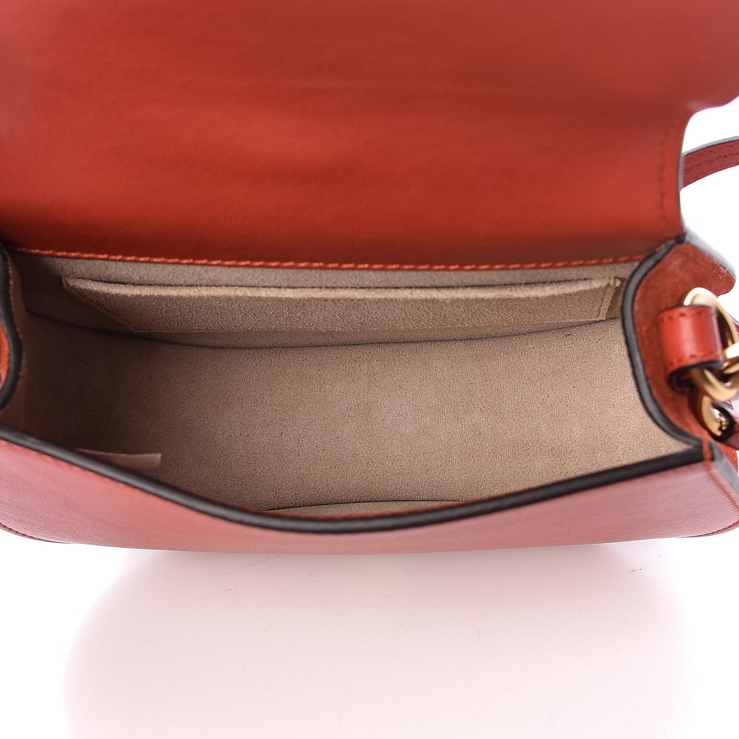 Calfskin Small Nile Bracelet Bag Earthy Red