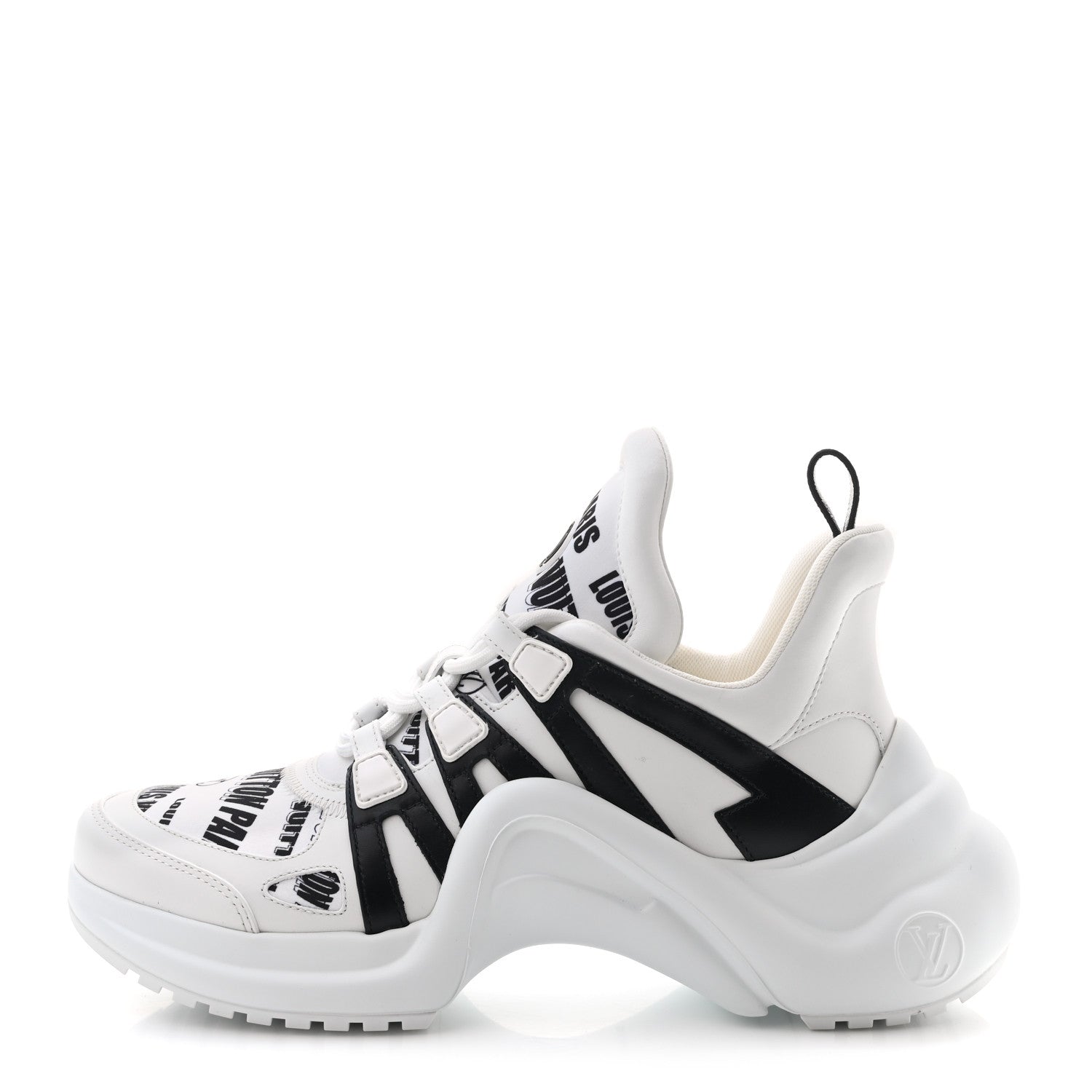 Louis Vuitton X FORNASETTI Calfskin Technical Nylon LV Archlight Sneaker 38.5 Black 1 of 8