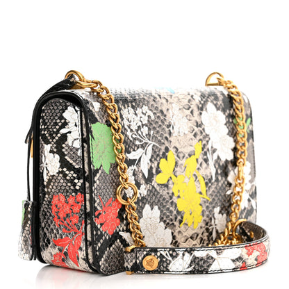 Versace Snakeskin Floral Print Tribute Crossbody Bag Multicolor 3 of 10
