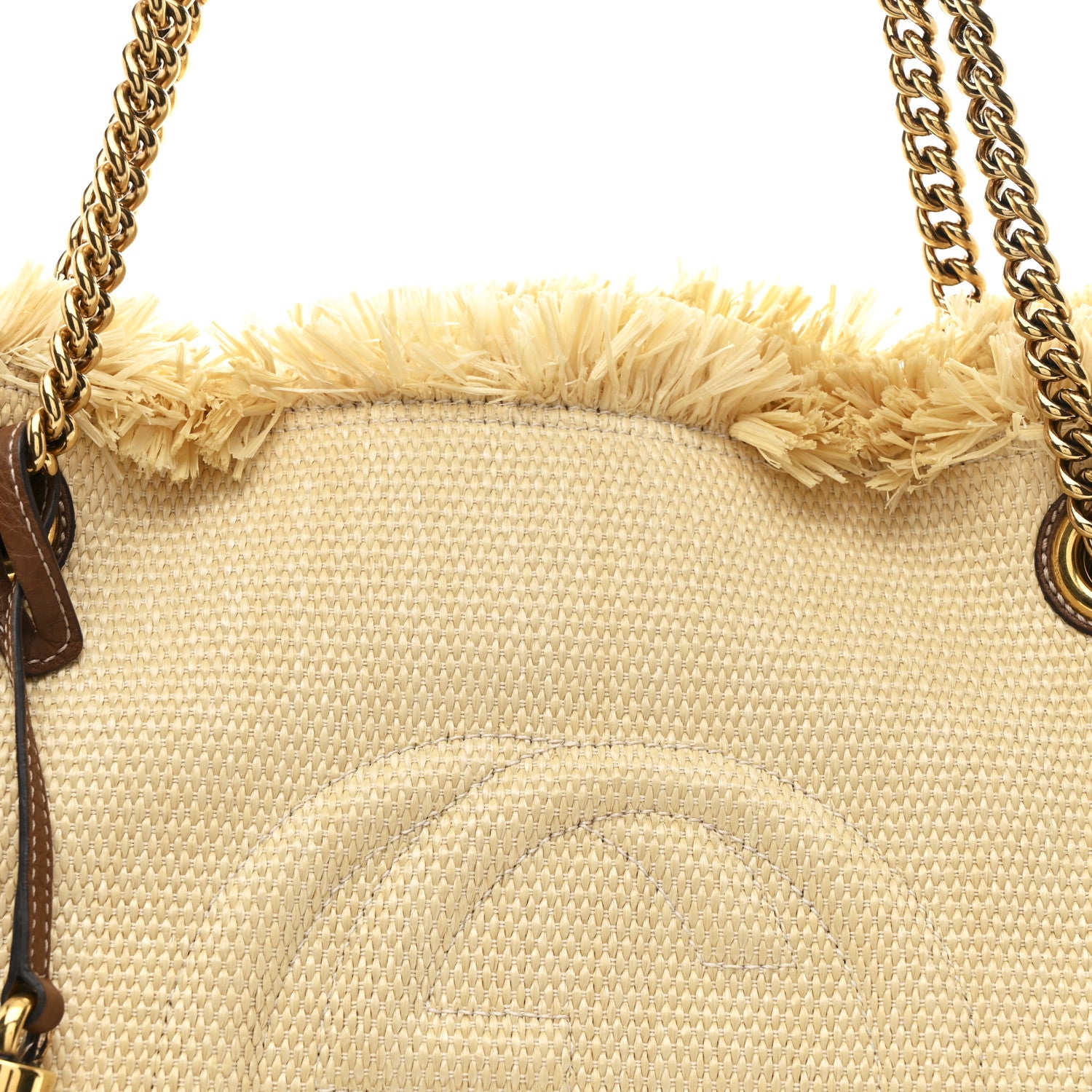 Gucci Raffia Medium Soho Chain Shoulder Bag Beige 8 of 12