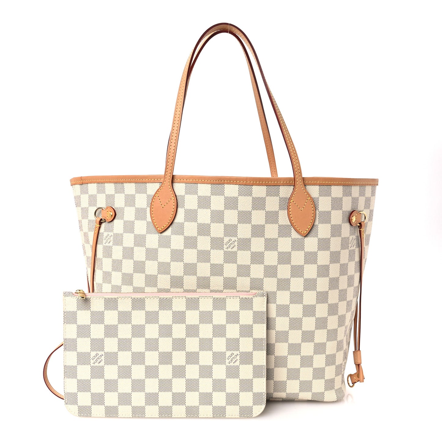 Damier Azur Neo Neverfull MM Rose Ballerine