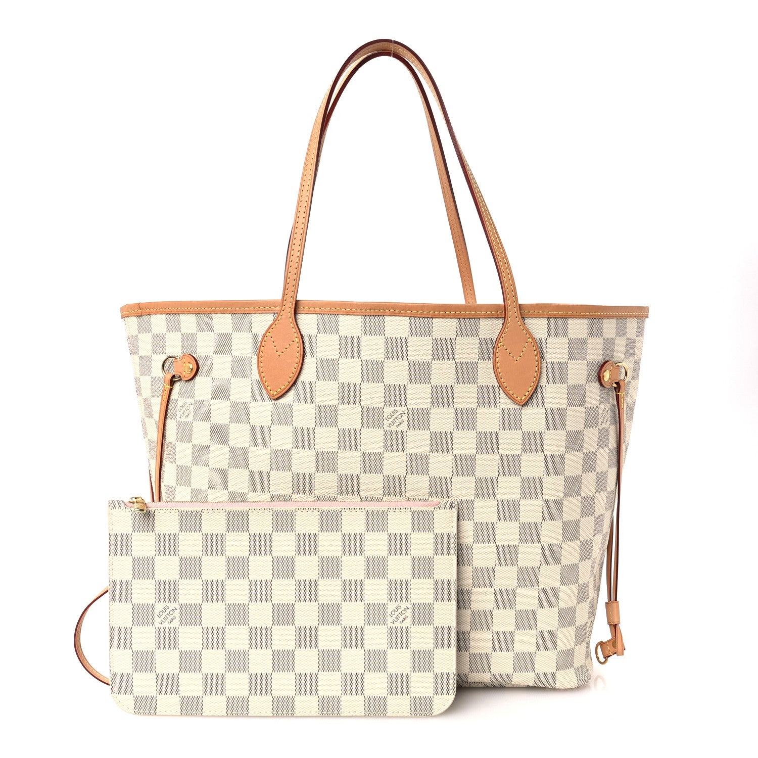 Louis Vuitton Damier Azur Neo Neverfull MM Rose Ballerine 3 of 11