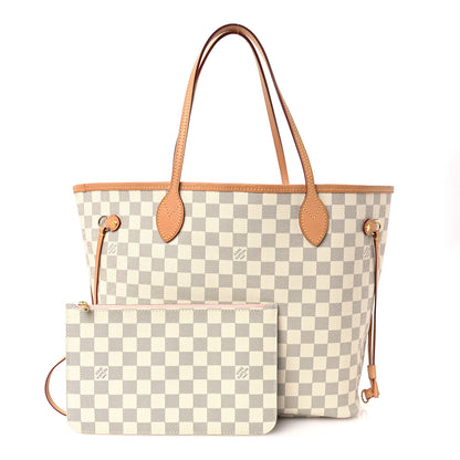 Louis Vuitton Damier Azur Neo Neverfull MM Rose Ballerine 3 of 11