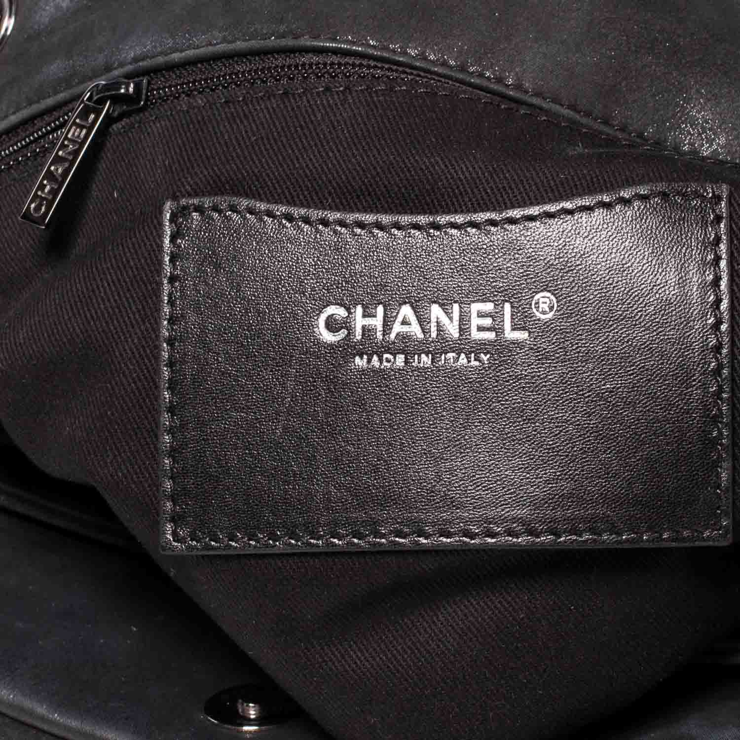 Chanel Iridescent Calfskin Large Just Mademoiselle Black 7 of 9