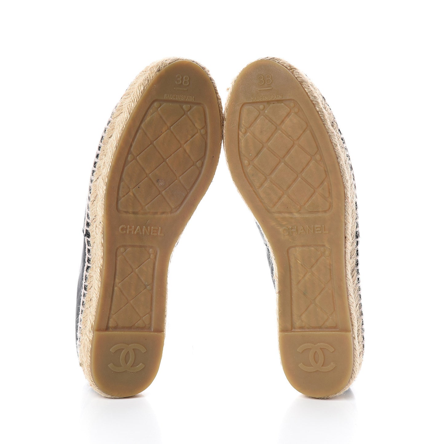 Lambskin CC Espadrilles 38 Black