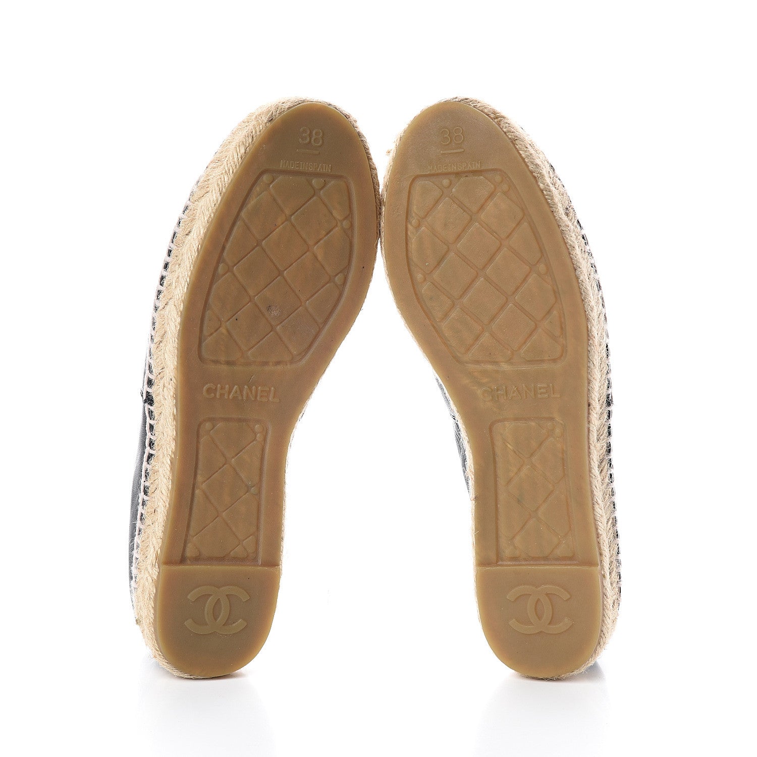 Chanel Lambskin CC Espadrilles 38 Black 7 of 7