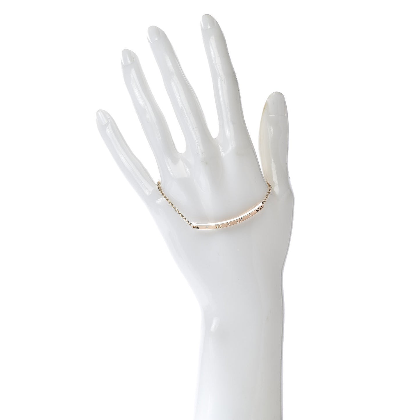 18K Rose Gold Diamond Atlas Bar Pierced Bracelet