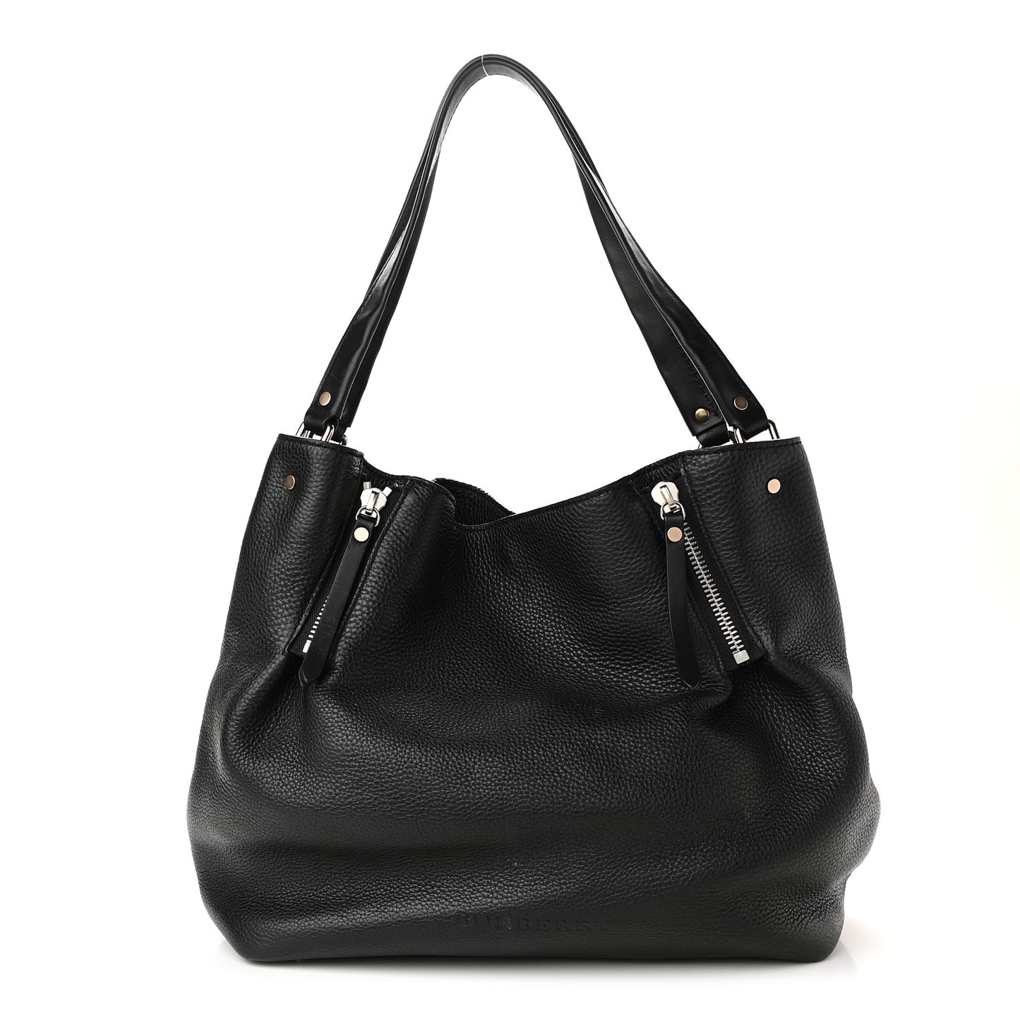 Grainy Calfskin House Check Medium Maidstone Black