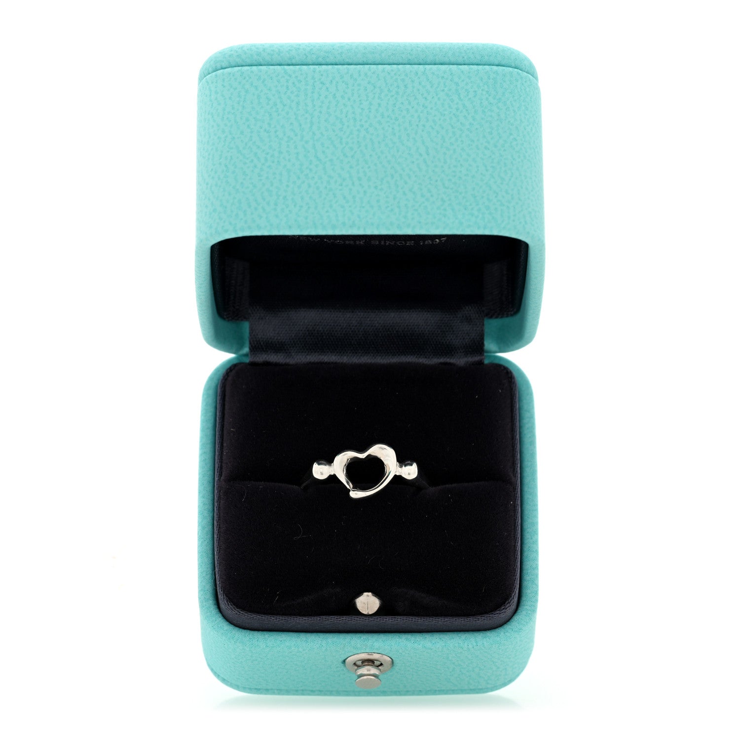 Tiffany Sterling Silver Elsa Peretti Open Heart Ring 54 6.75 5 of 5