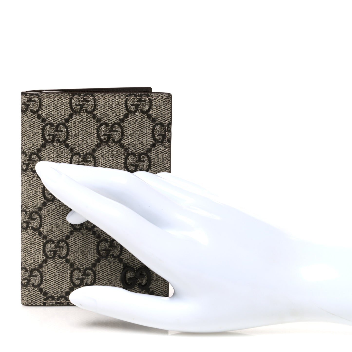 GG Supreme Monogram Bi-Color Long Card Case Beige Dark Brown