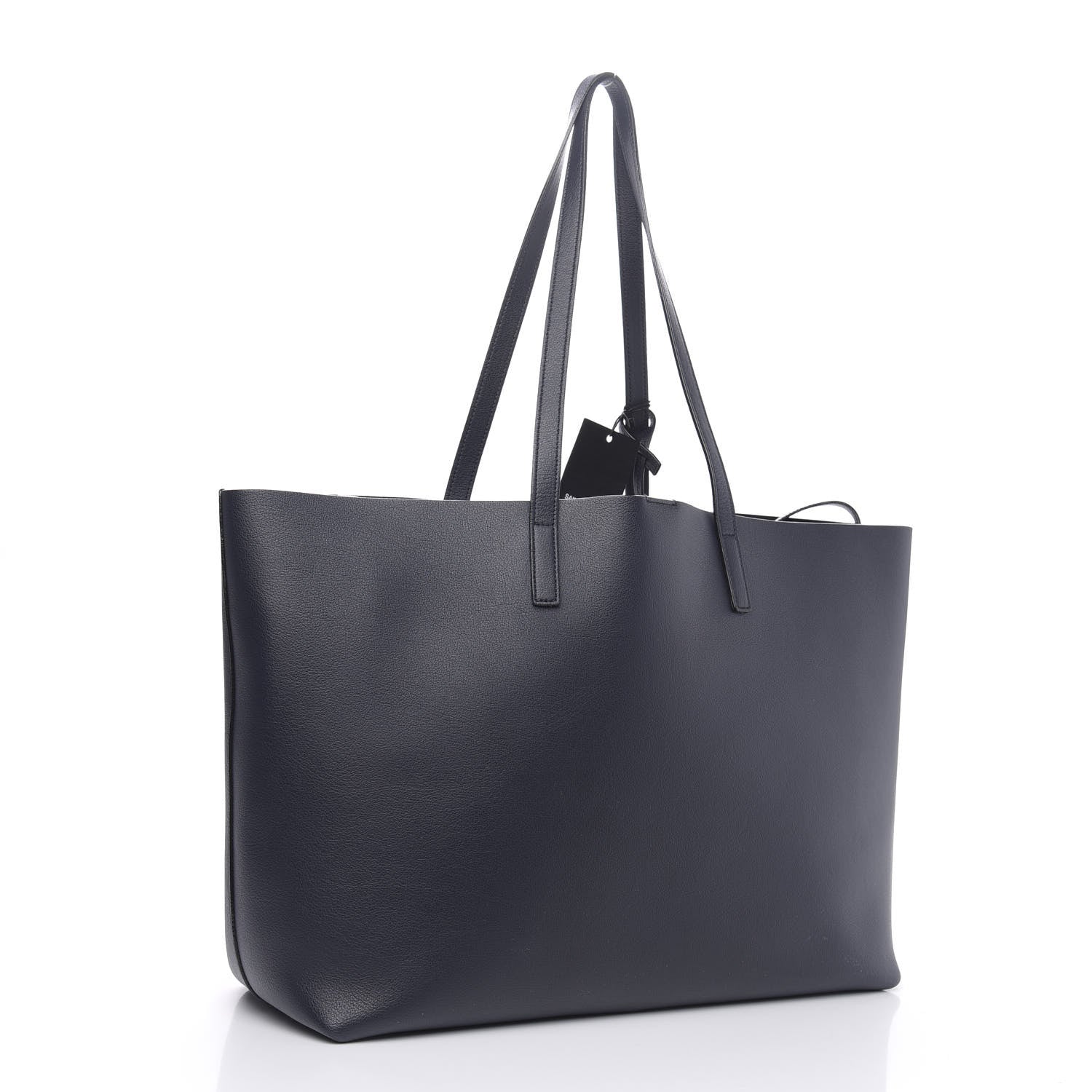 Saint Laurent Calfskin Large Shopping Tote Deep Marine 3 of 11