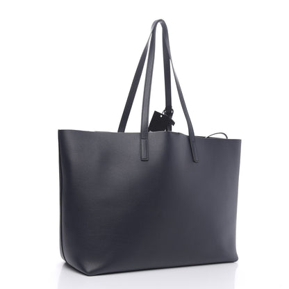 Saint Laurent Calfskin Large Shopping Tote Deep Marine 3 of 11