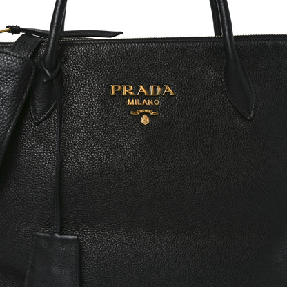 Prada Vitello Daino Tote Black 7 of 9