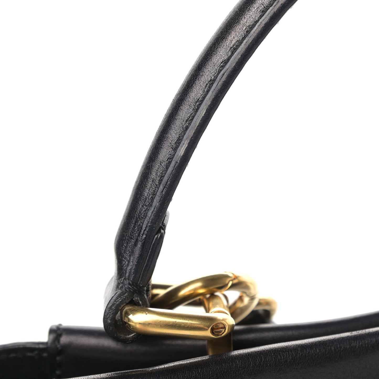 Vitello Saddle Medium Peekaboo Iconic Satchel Black
