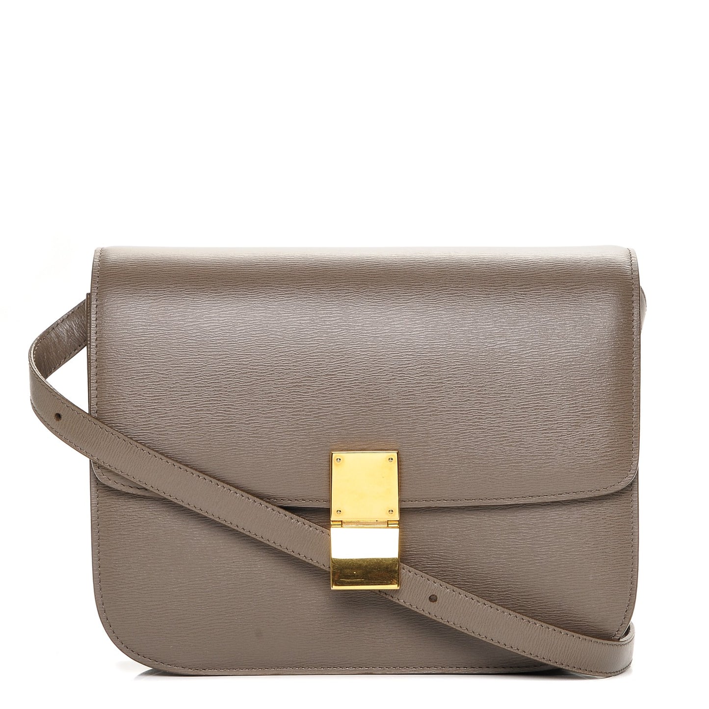 Liege Calfskin Medium Classic Box Flap Bag Souris
