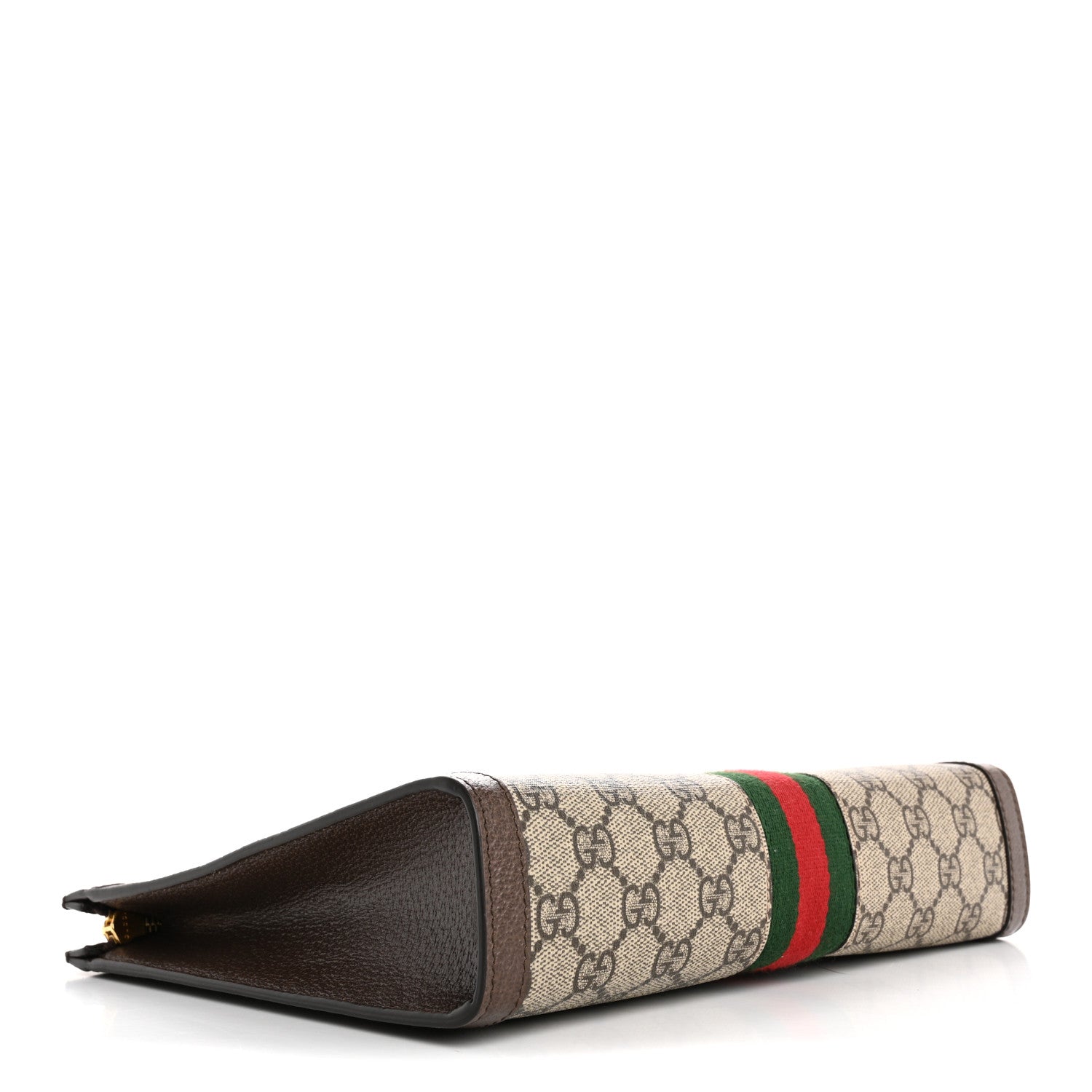 Gucci GG Supreme Monogram Web Ophidia Pouch Brown 4 of 12