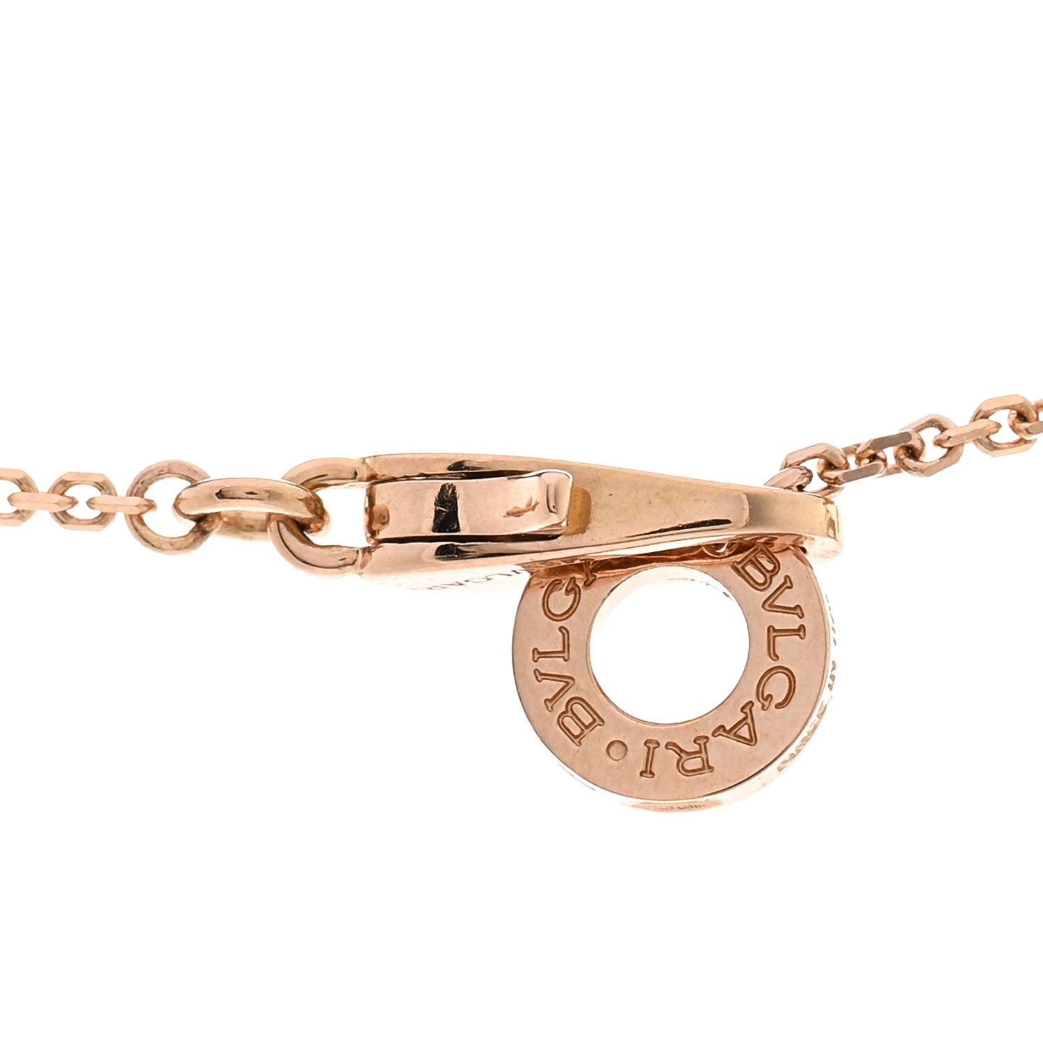 Bulgari 18K Rose Gold Diamond Mother of Pearl Small Divas' Dream Pendant Necklace 4 of 5