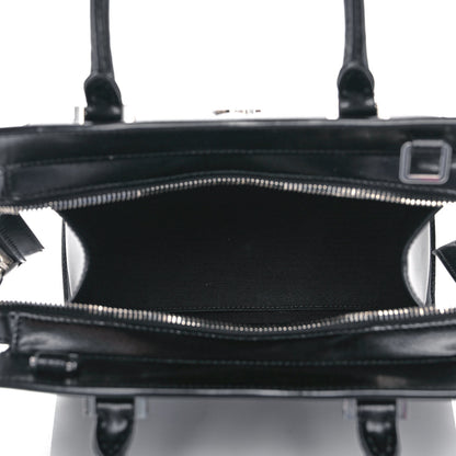 Saint Laurent Raffia Shiny Calfskin Medium Uptown Tote Black 5 of 13