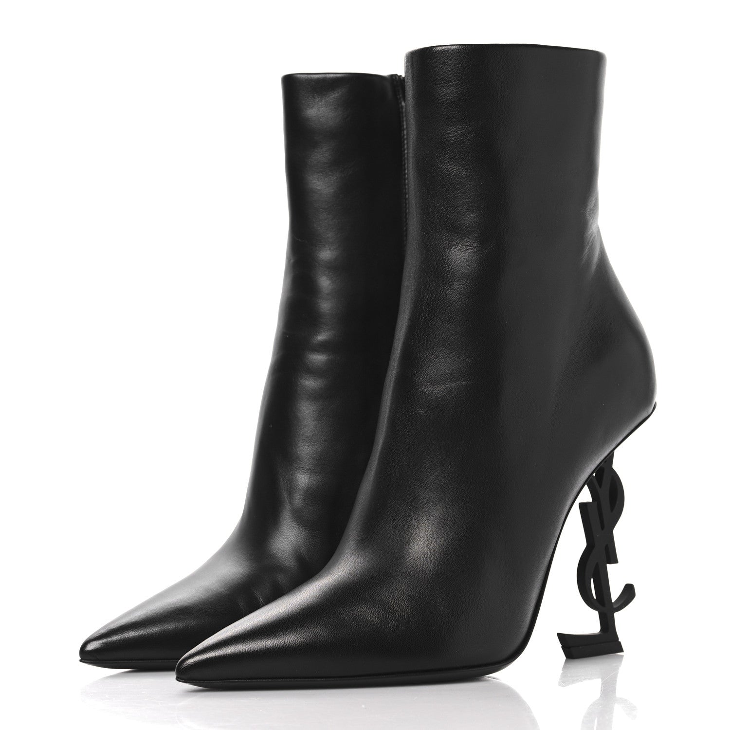 Saint Laurent Nappa Vendome Opyum 110 Ankle Boots 38.5 Black 4 of 9