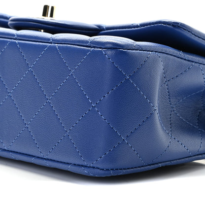 Chanel Lambskin Quilted Mini Top Handle Rectangular Flap Dark Blue 6 of 9