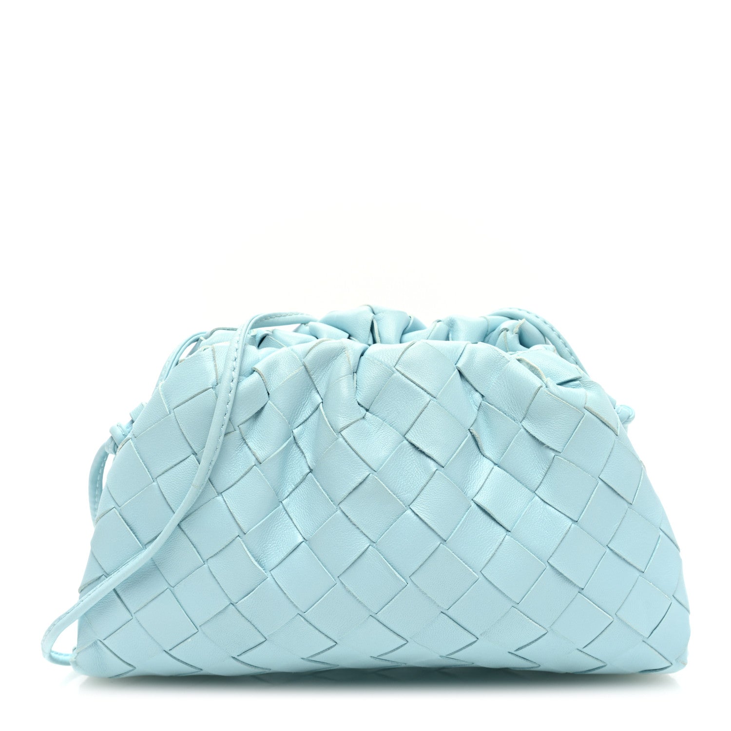 Bottega Veneta Nappa Intrecciato The Mini Pouch Pale Blue 1 of 9