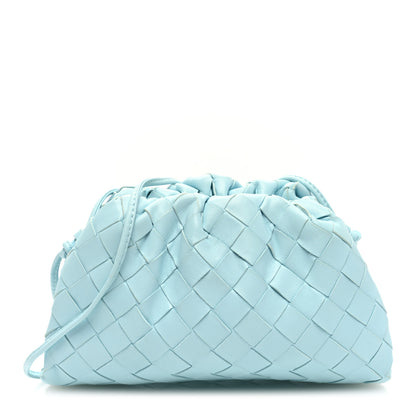 Bottega Veneta Nappa Intrecciato The Mini Pouch Pale Blue 1 of 9