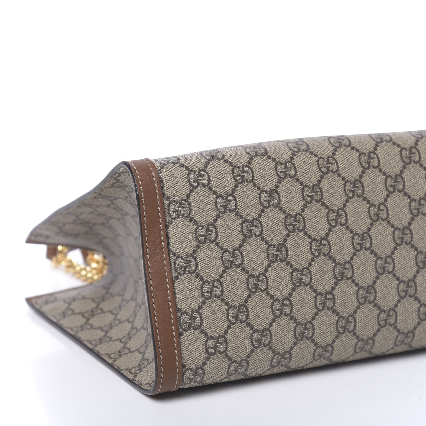 GG Supreme Monogram Medium Padlock Tote Beige Cuir