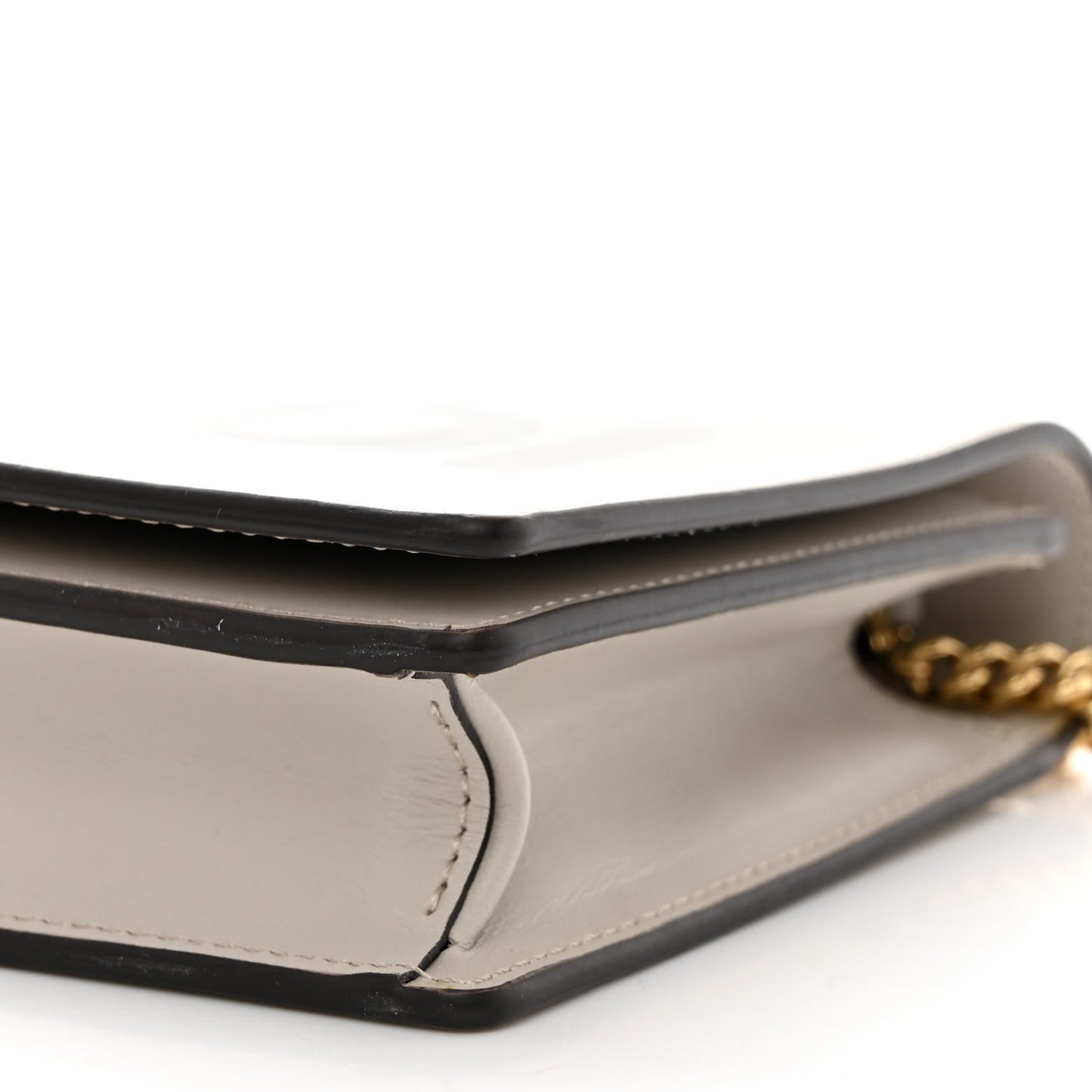 Vitello King Tamponato Logo Embossed Medium Wallet On Chain Ghianda