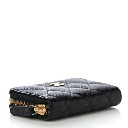 Chanel Caviar Quilted Zip Coin Purse Black 4 of 12