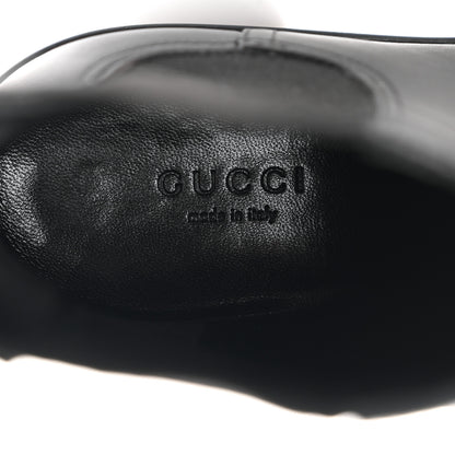 Gucci Flores Calfskin Horsebit Chain Ankle Boots 35.5 Black 8 of 12