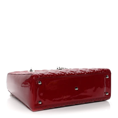 Christian Dior Patent Cannage Large Lady Dior Red 4 of 8