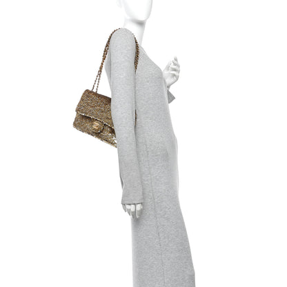 Chanel Sequin Medium Single Flap Gold 2 of 10