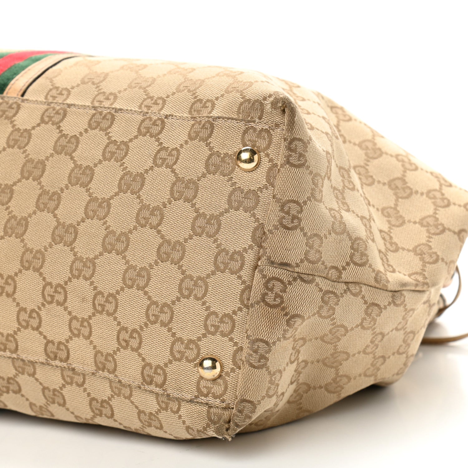 Gucci Monogram Web Large Tassel Tote Beige 6 of 17