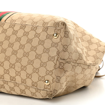 Gucci Monogram Web Large Tassel Tote Beige 6 of 17