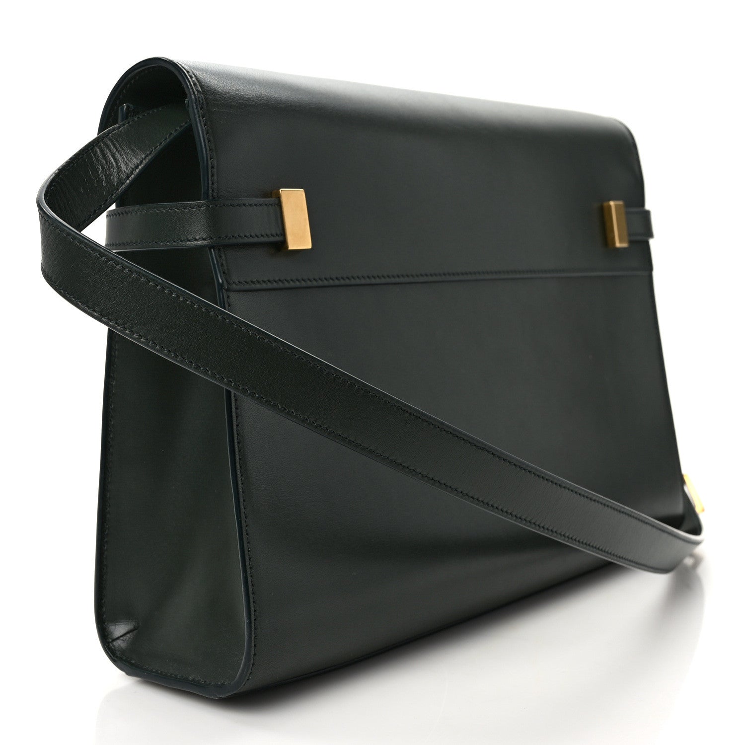 Saint Laurent Smooth Calfskin Manhattan Shoulder Bag Dark Green 3 of 12