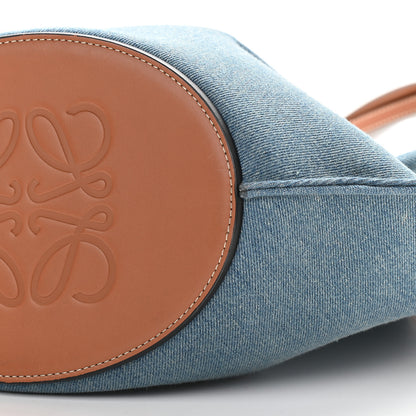 Loewe Paula Ibizas Denim Calfskin Shell Basket Tote 7 of 7