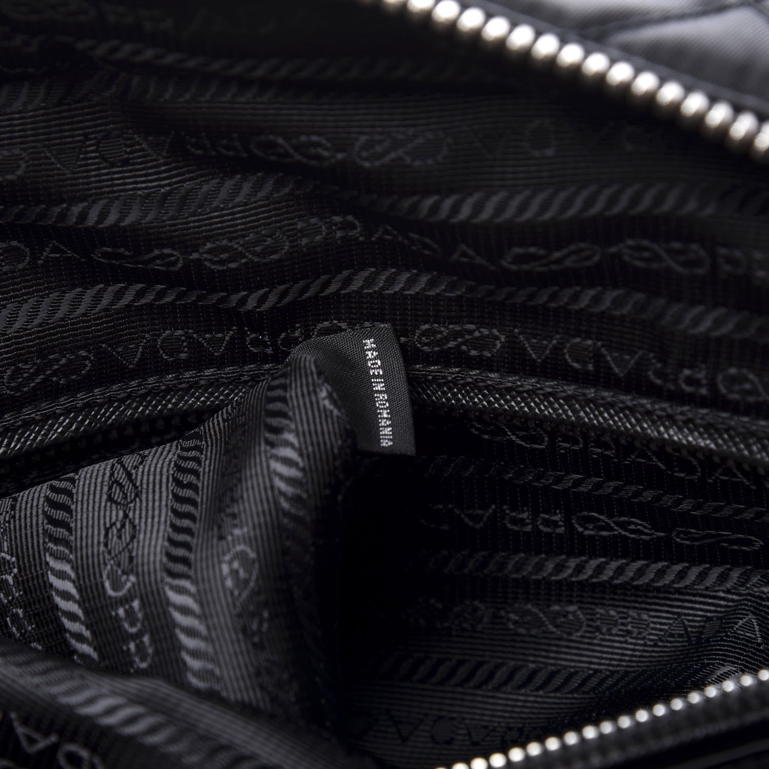 Prada Nylon Tessuto Impuntu Quilted Shoulder Bag Black 6 of 10