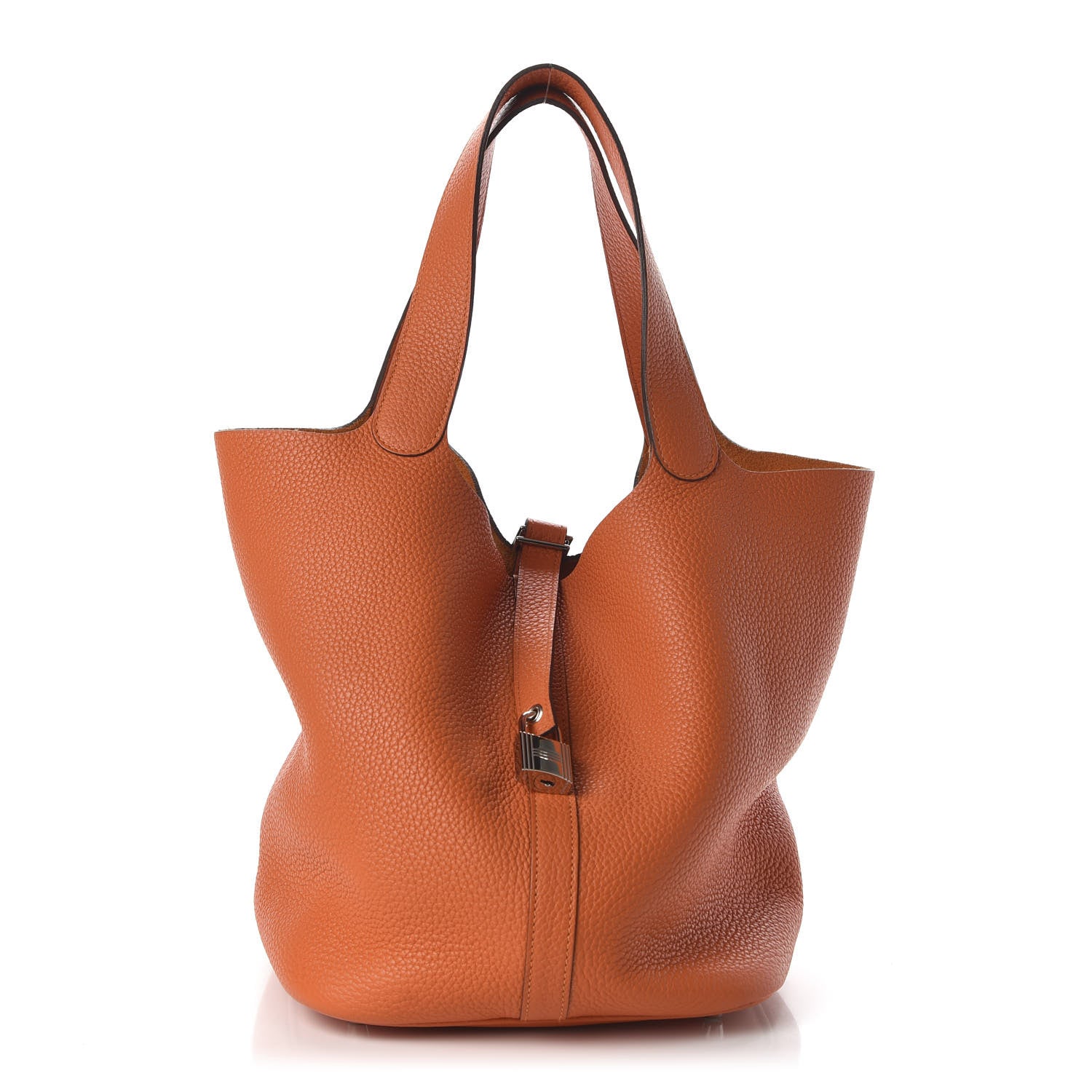 Hermes Taurillon Clemence Picotin Lock 26 GM Orange 1 of 11