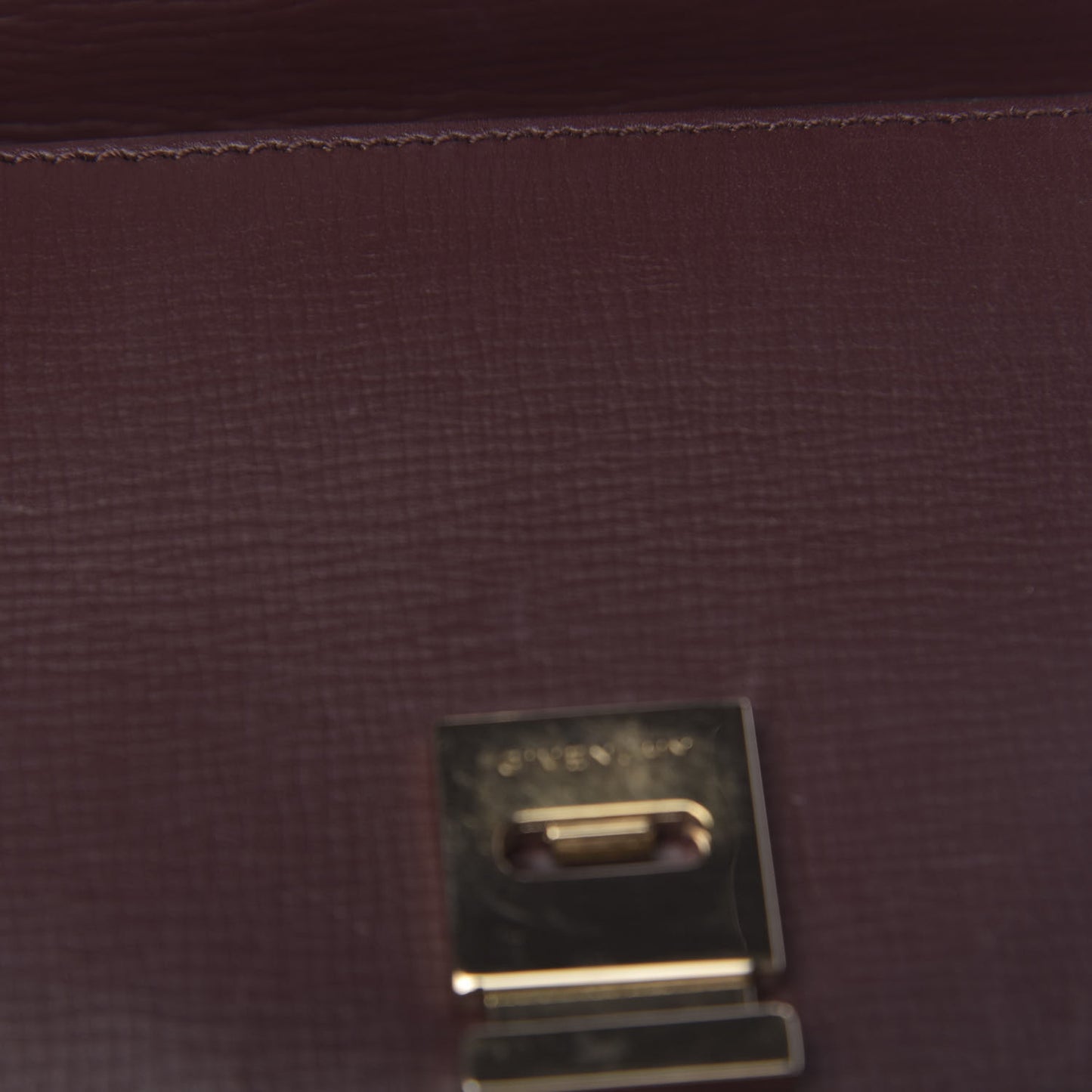 Textured Calfskin Mini Pandora Box Chain Crossbody Bag Oxblood
