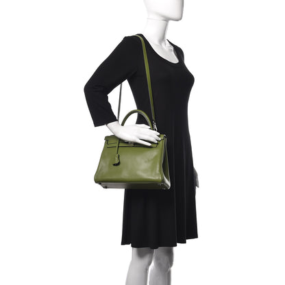 Hermes Swift Kelly Retourne 28 Pelouse 2 of 13