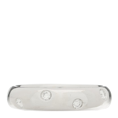 Tiffany Platinum Diamond 4mm Etoile Band Ring 49 5 3 of 4