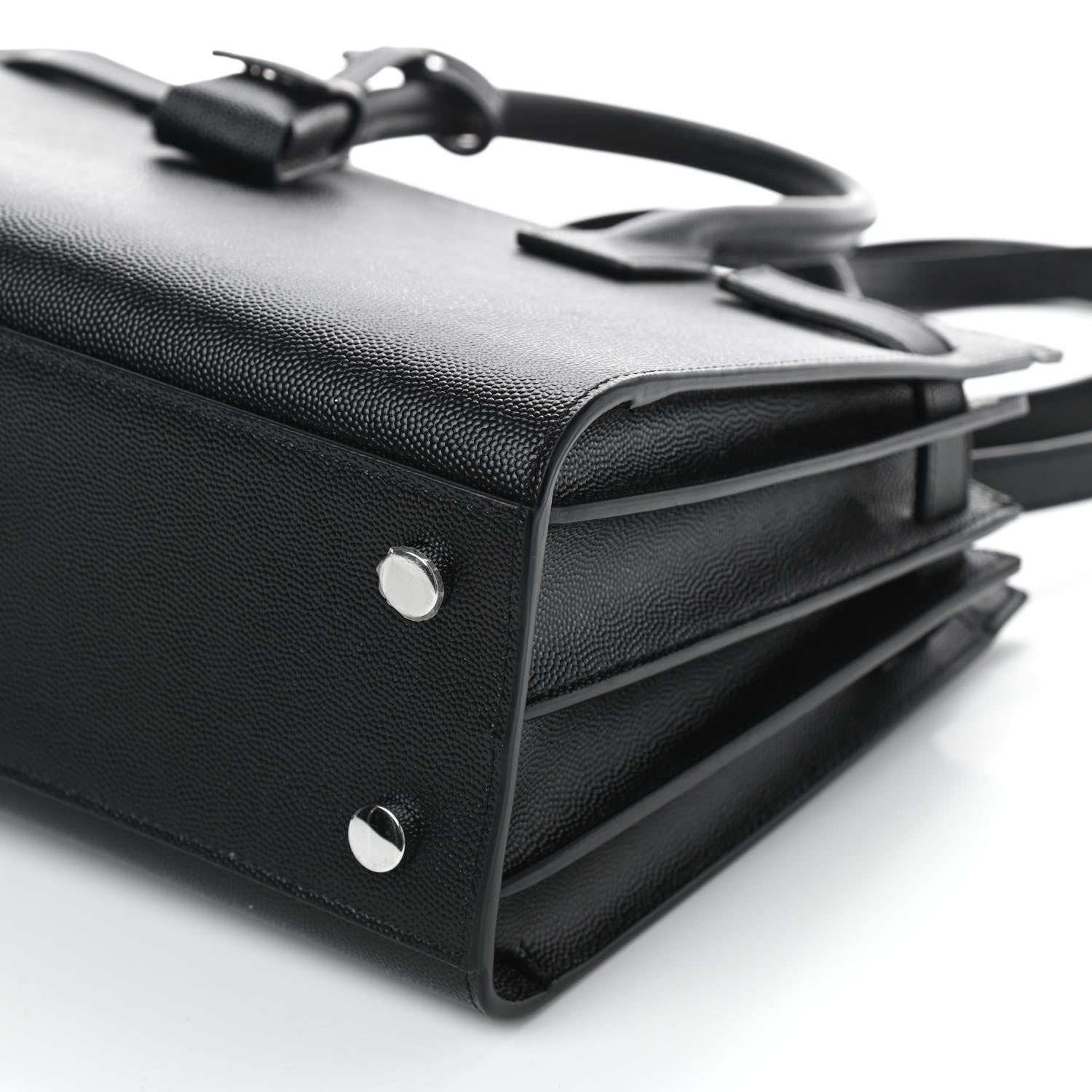 Saint Laurent Grained Calfskin Baby Sac De Jour Black 8 of 9