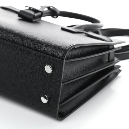 Saint Laurent Grained Calfskin Baby Sac De Jour Black 8 of 9