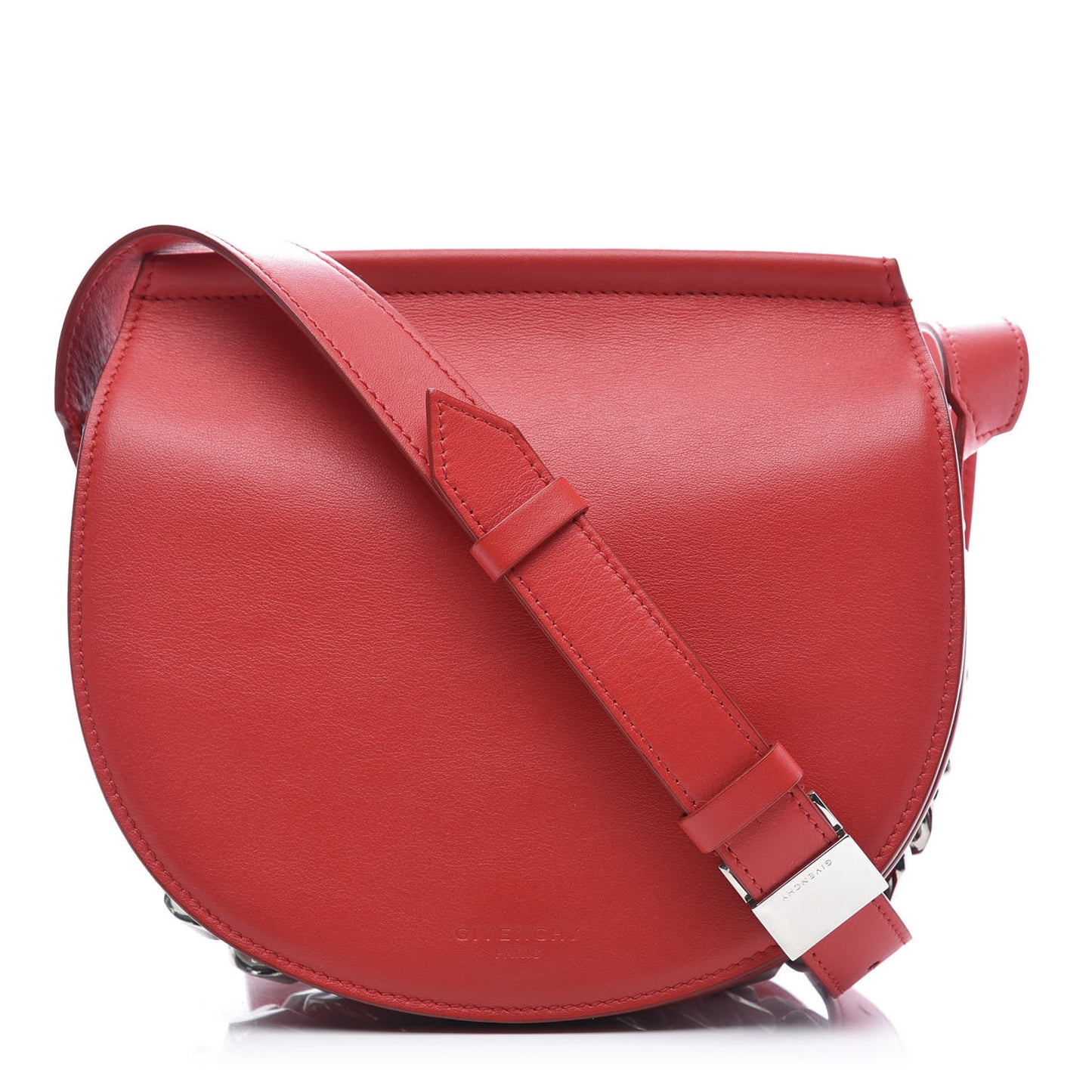 Calfskin Mini Infinity Saddle Bag Medium Red