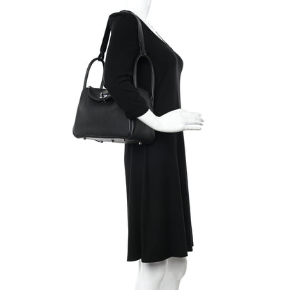 Hermes Taurillon Clemence Lindy 26 Black 2 of 12