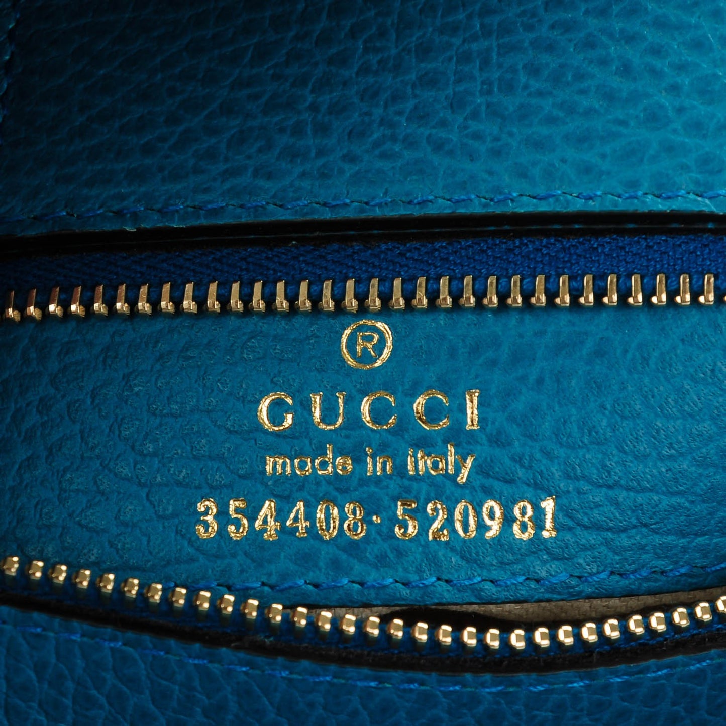 Dollar Calfskin Small Swing Tote Deep Cobalt